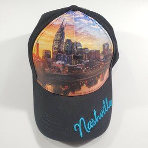 Nashville City Print Trucker Cap Hat hook and loop adjustable (sold)